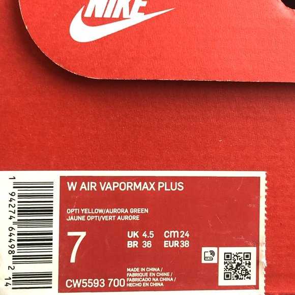 Nike Air Vapormax Plus Pastel Women's Size 7 Athletic Shoes NEW - Picture 12 of 12